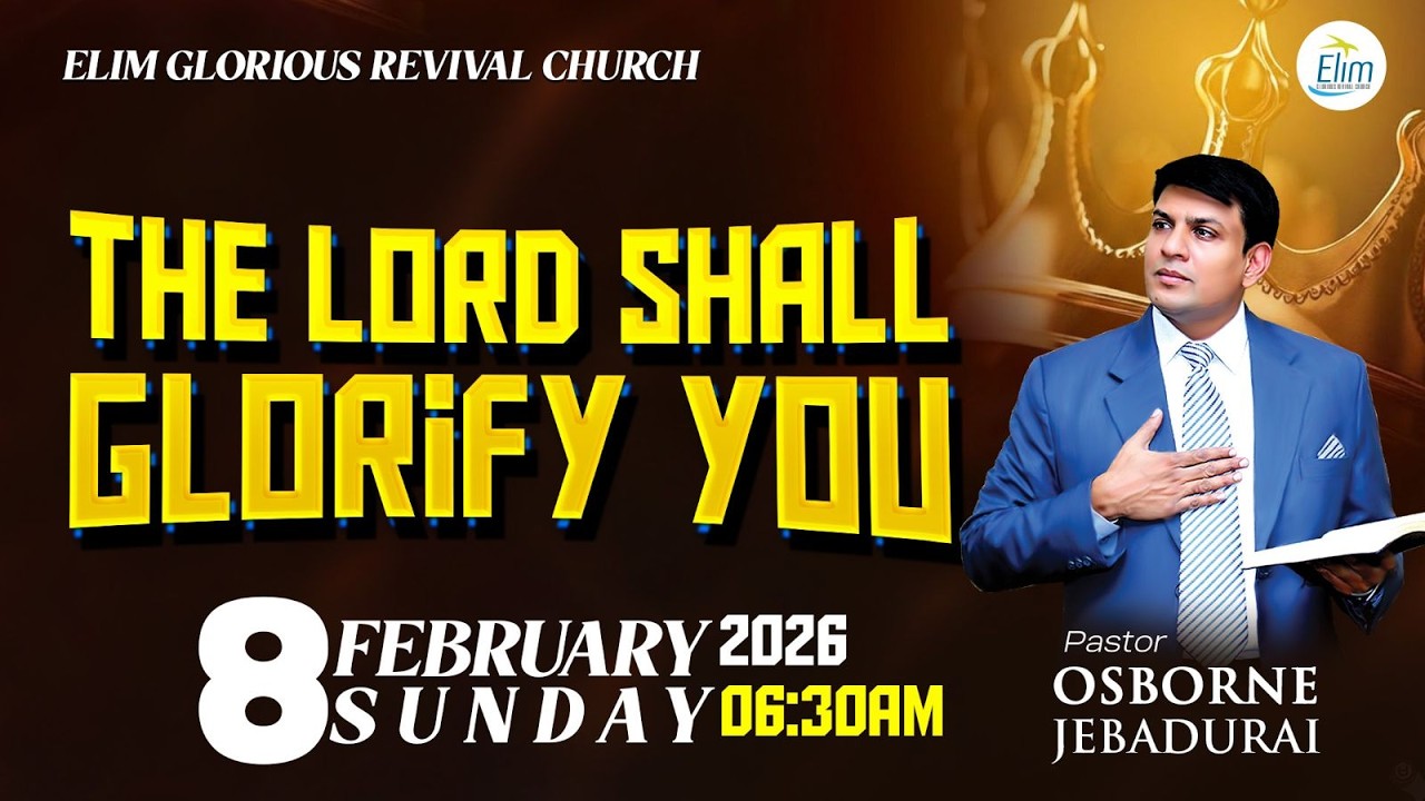 Sunday Service | 🔴LIVE 6:30 AM | Pas. OSBORNE JEBADURAI - Elim GRC | Feb 08 2026