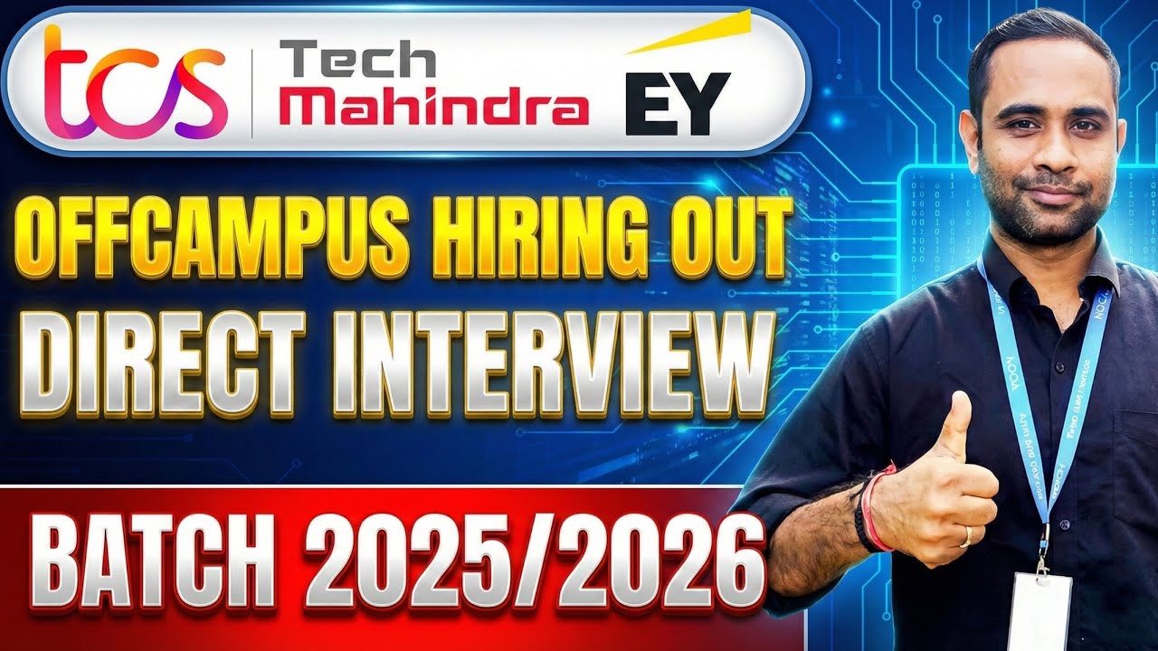 TCS Off Campus Hiring Drive 2026/2025 | Tech Mahindra Direct Interview