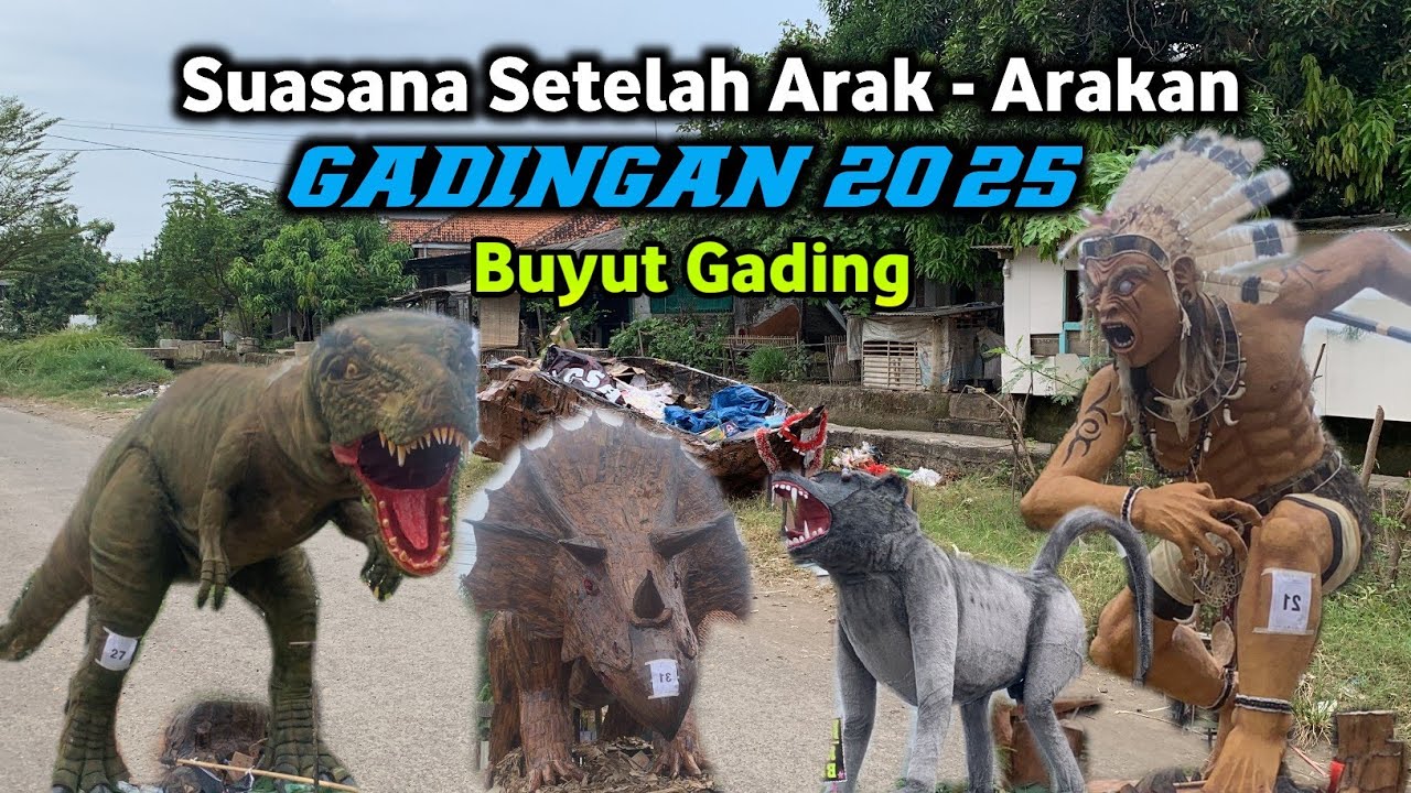 Suasana Dan Kondisi OGOH - OGOH Setalah Arak - Arakan BUYUT GADING 2025 | Desa Gadingan Sliyeg 