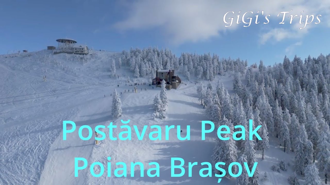 Winter Wonderland: Magic Skiing at #Poiana Brașov - #Postavaru Peak 2025 Drone Fly #romania