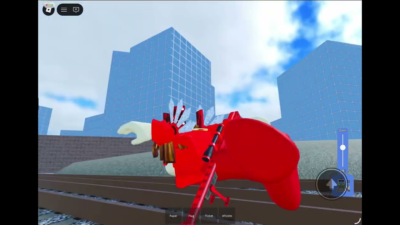 Train-Spotting in the city station in the game Trains