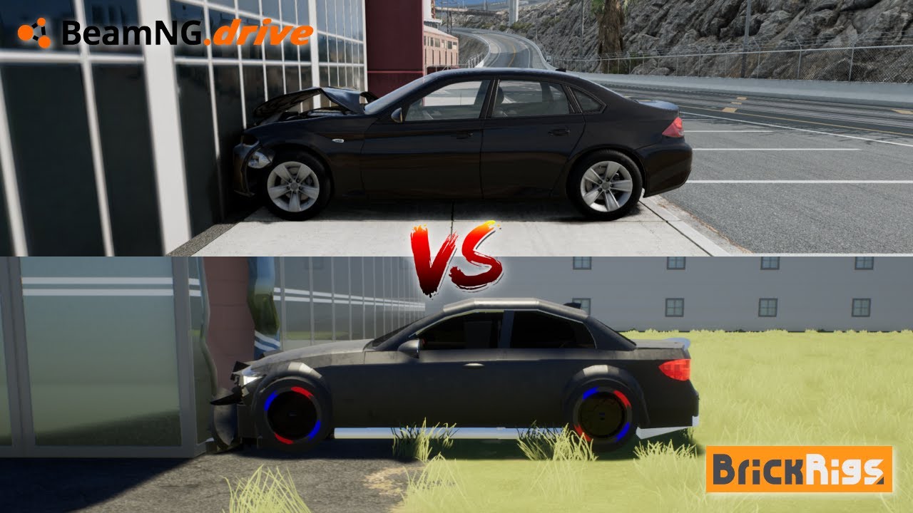 BeamNG vs Brick Rigs &ndash; The ULTIMATE Crash Test!
