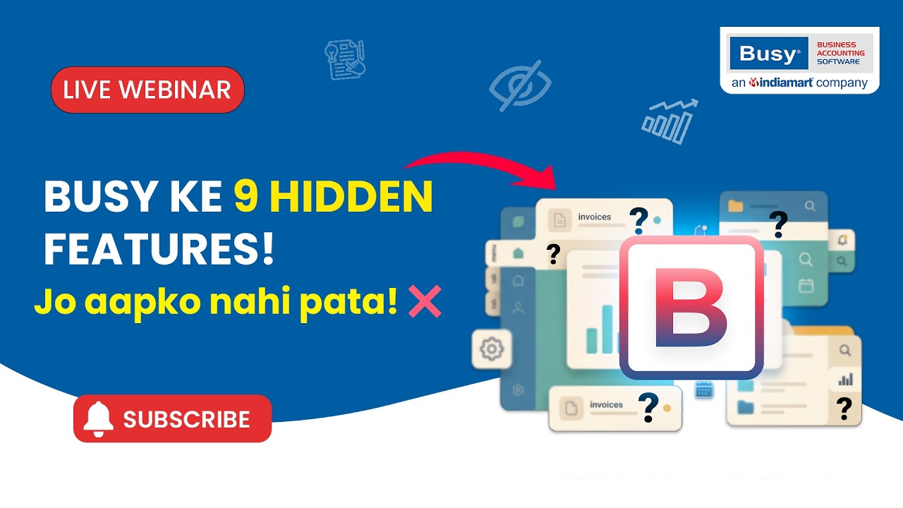 🚀 Unlock Hidden Features in BUSY for 10x Faster Billing! | BUSY Accounting Software