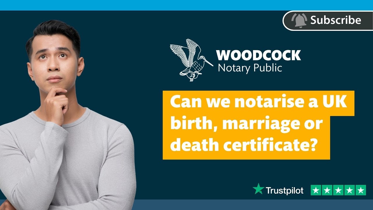 Can we notarise a UK Birth, Marriage or Death certificate? | Notary Public Services England
