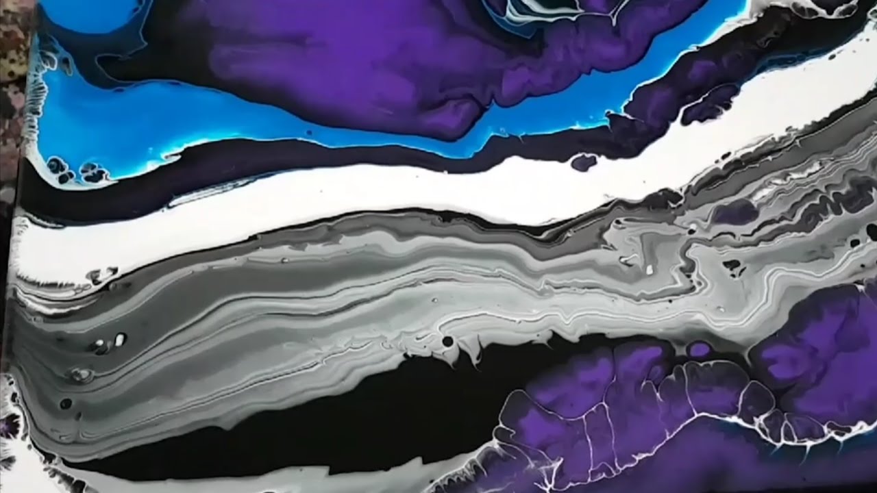 Test Experiment with Liquitex Mars Black - 2 Paintings