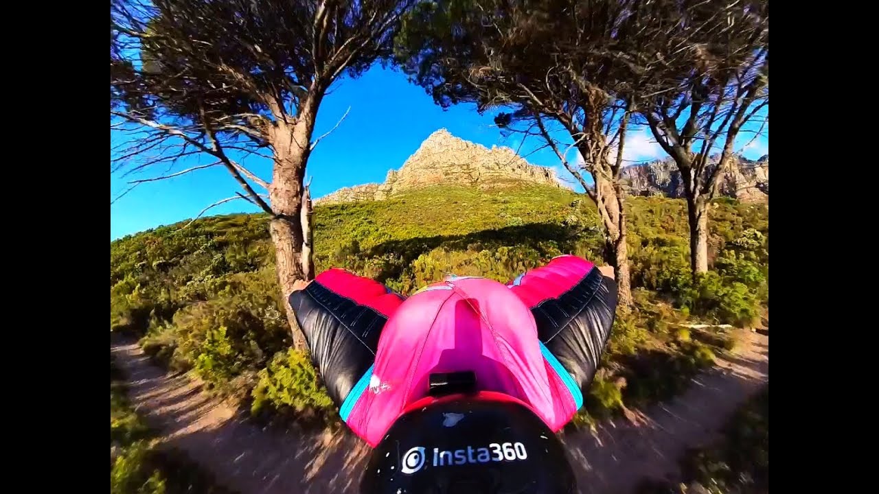 POV: Tree gate Cape Town Wingsuit Base jump Sunsetjump