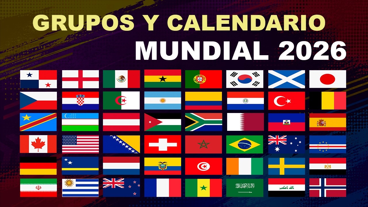 CALENDARIO Y TODOS LOS GRUPOS PARA EL MUNDIAL 2026 | DIAS, FECHAS, PARTIDOS ETC 🏆🌎⚽
