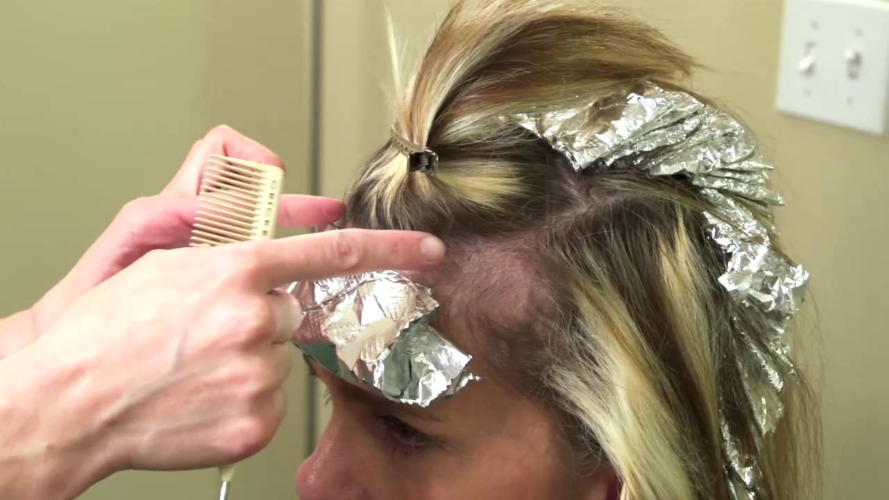 Foil color techniques // Paint Between hair color
