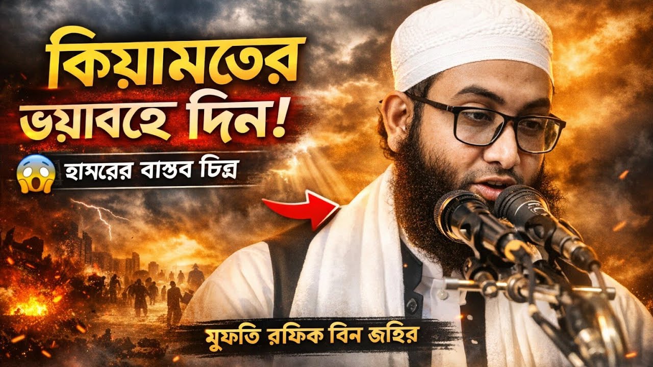 সেদিন কিয়ামতের ভয়াবহ অবস্থা কেমন হবে? 🕊️ | হাশরের বাস্তব চিত্র | মুফতি রফিক বিন জহির | New Waz 2026