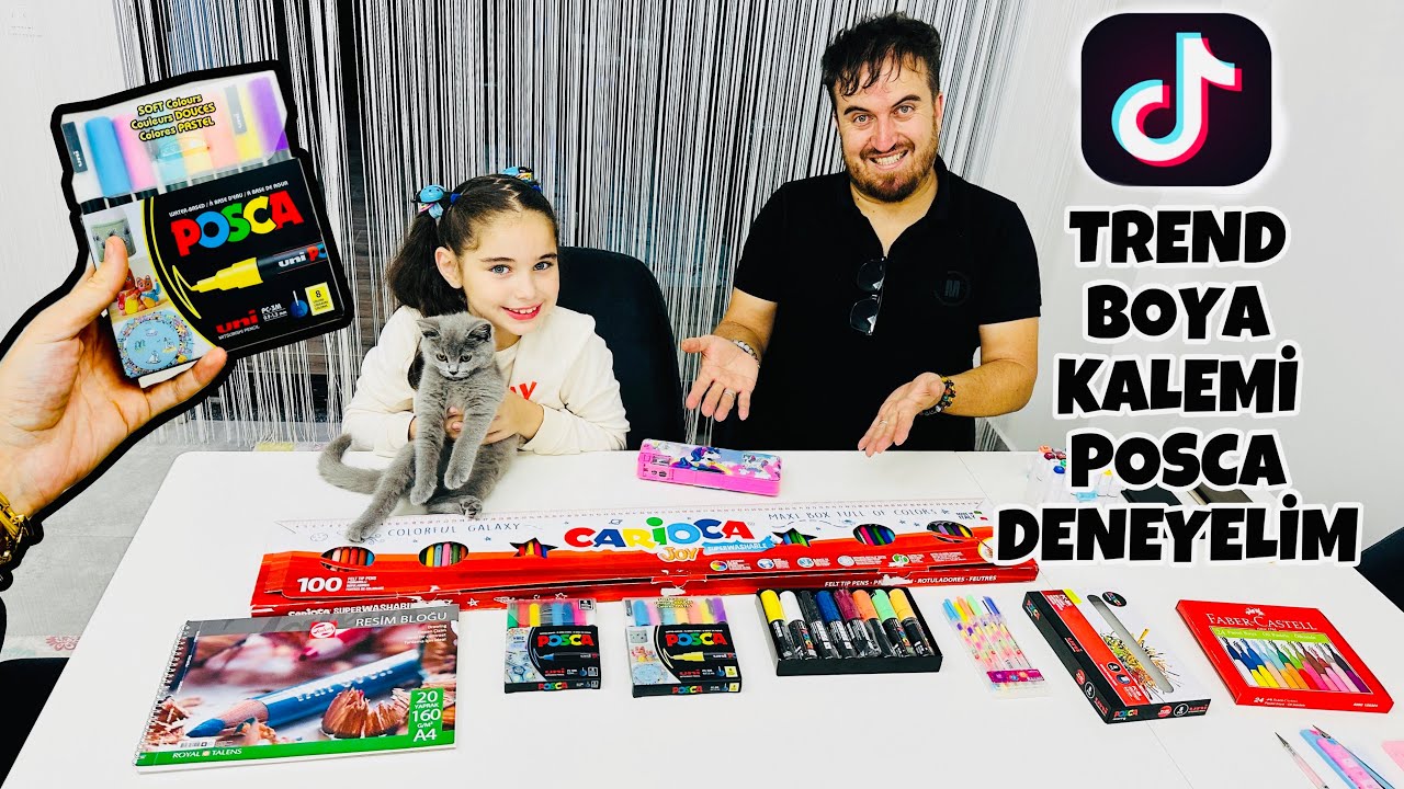 TİKTOK TREND BOYA KALEMİ POSCA SERİSİNİ DENİYORUUUUZZZ !!