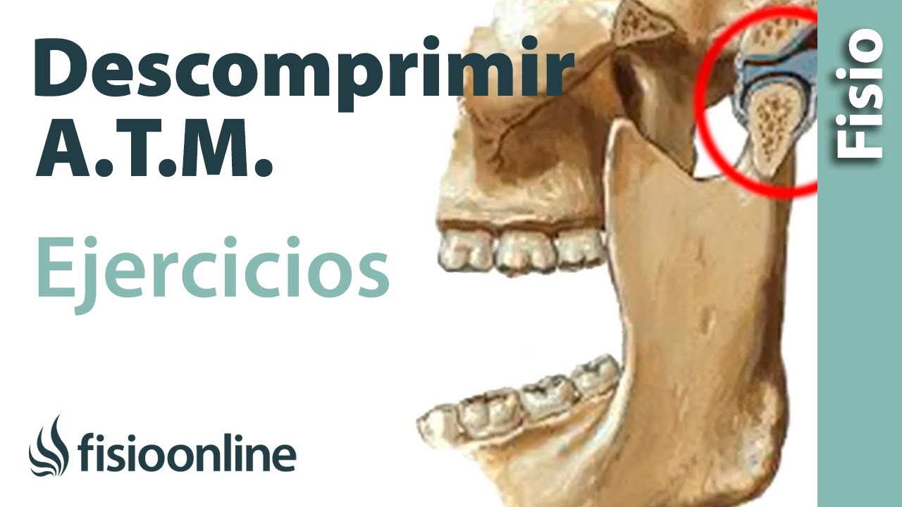 Ejercicio para descomprimir la articulación temporomandibular. A.T.M