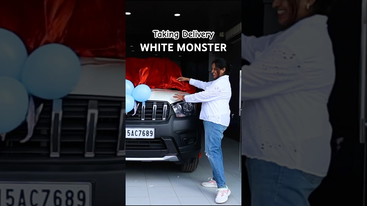 Taking Delivery of White Monster | The new Mahindra Scorpio Classic S #scorpio #mahindra