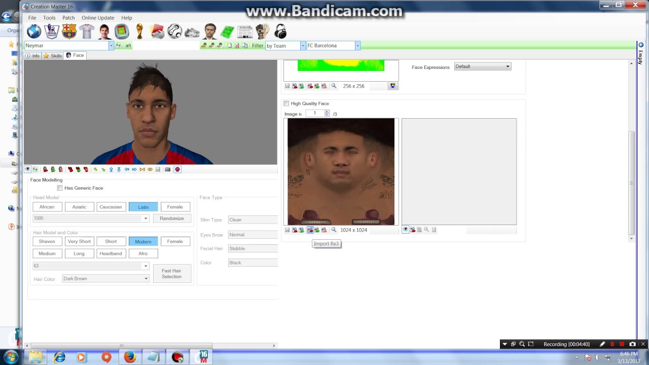 CREATION MASTER 16 IMPORTING FACES