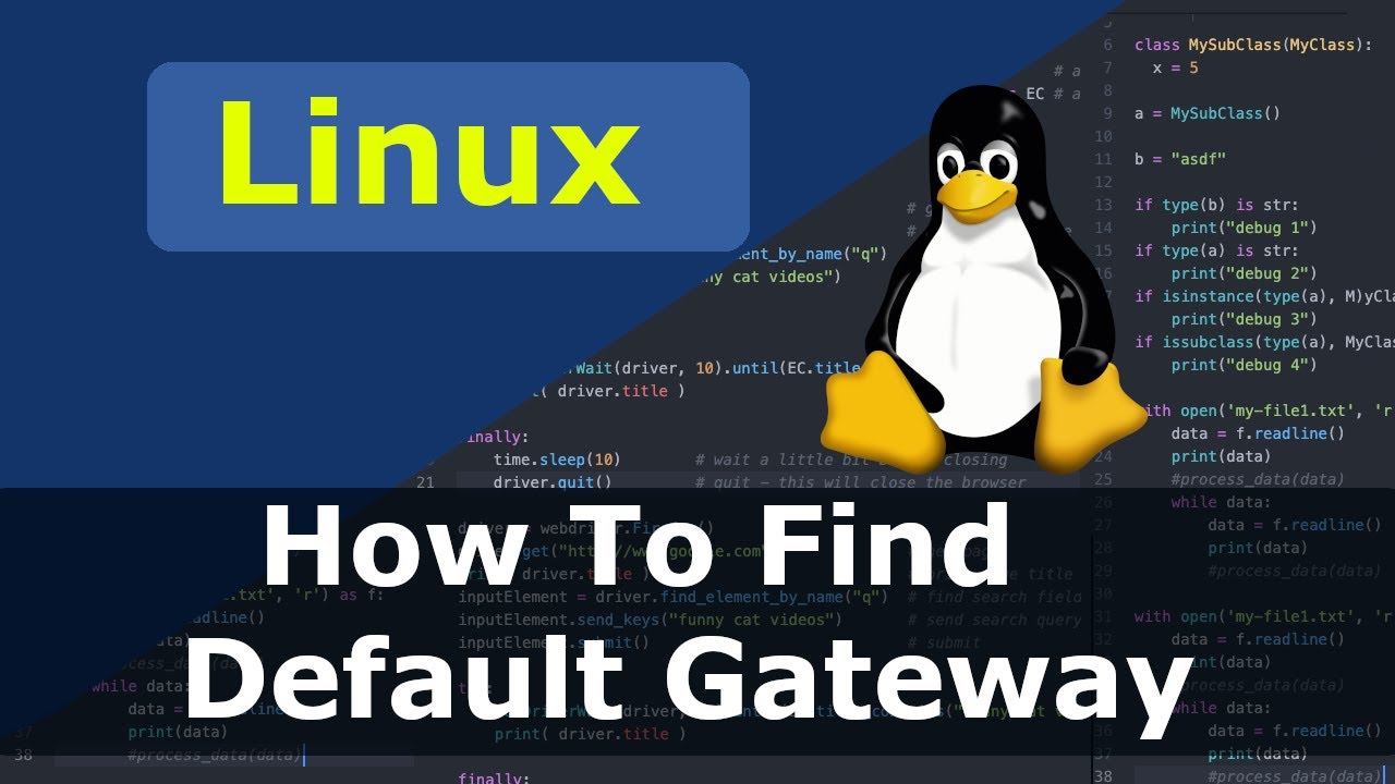 Linux How To Find Default Gateway