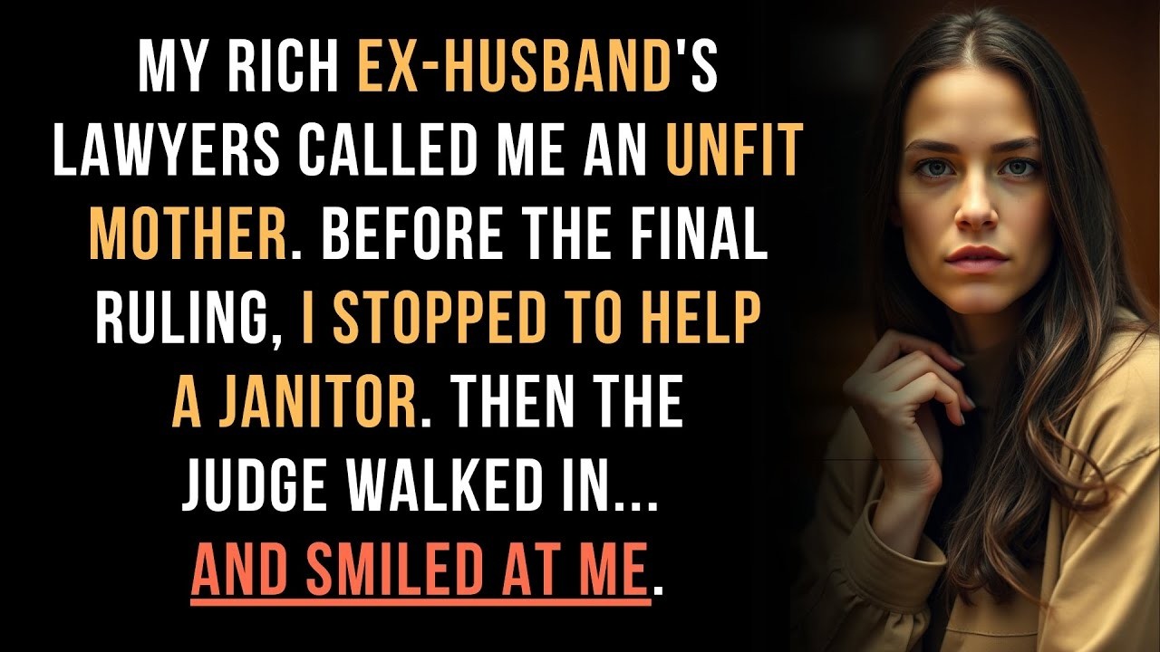 I Helped a Janitor in Court Before My Custody Battle  Then He Walked In Wearing a Judge's Robe