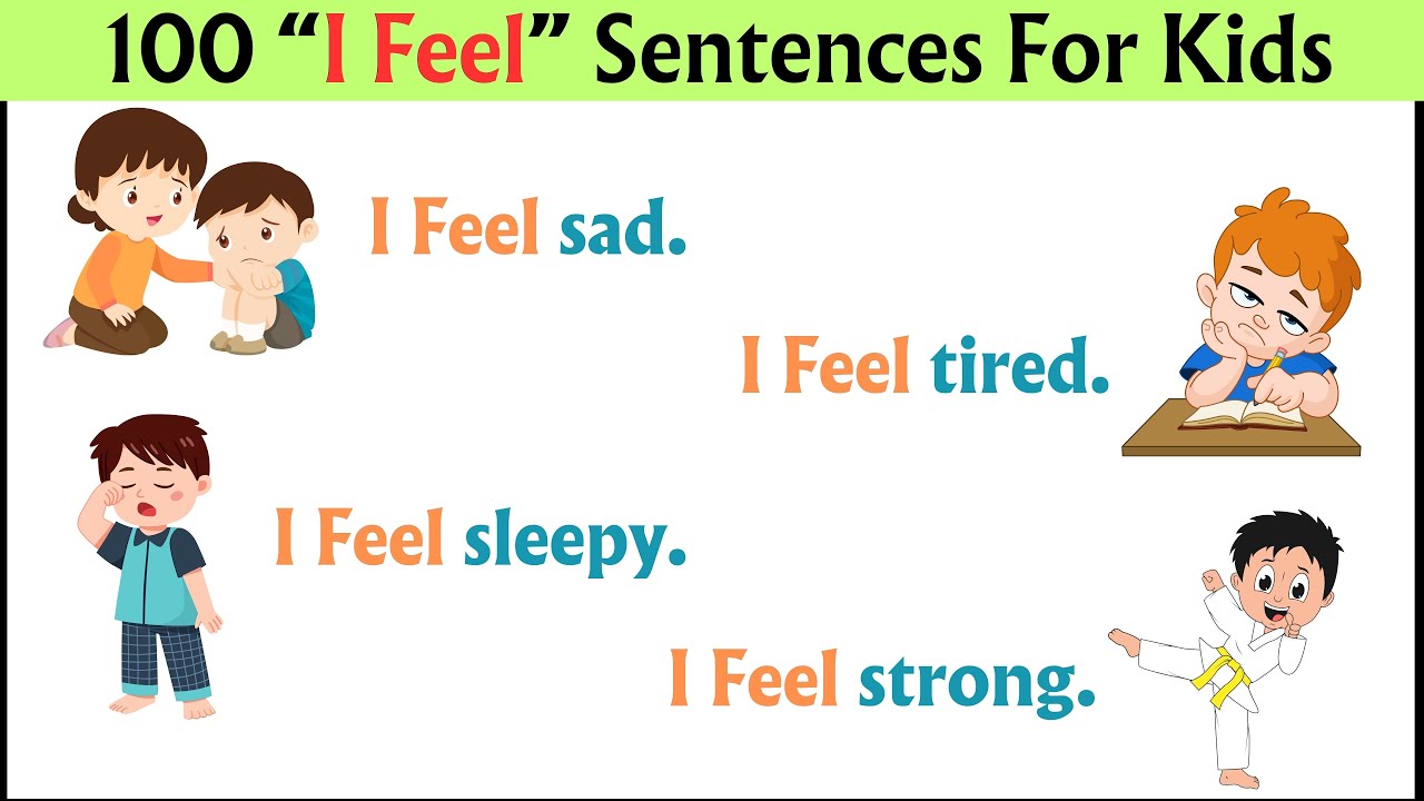 100 English Sentences Starting with “I Feel” | Learn English for Kids | Reading Practice For Kids