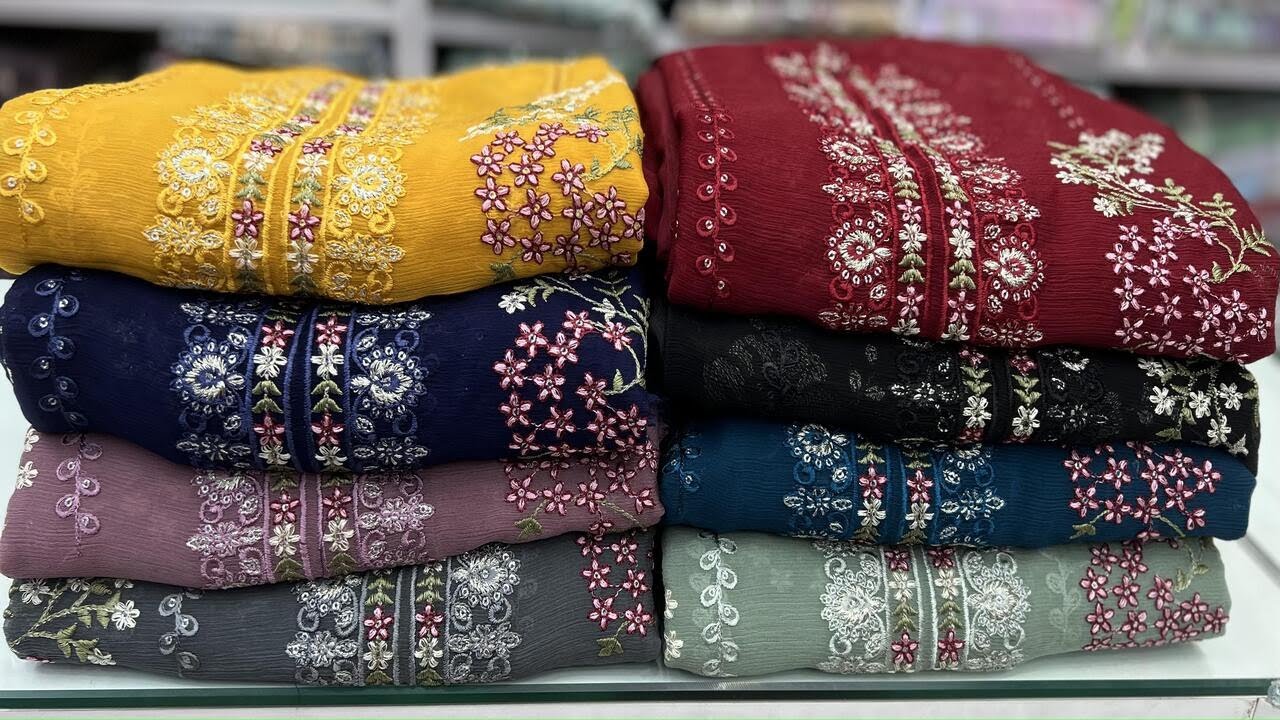 Pakistani Boutiques 🩵 Luxury Chiffon Party Dress I Gorgeous & Exclusive পাকিস্তানি বুটিক্স 🍁 AFROZ
