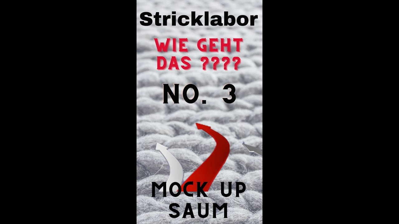 Stricken auf der Strickmaschine Mock Up Bündchen