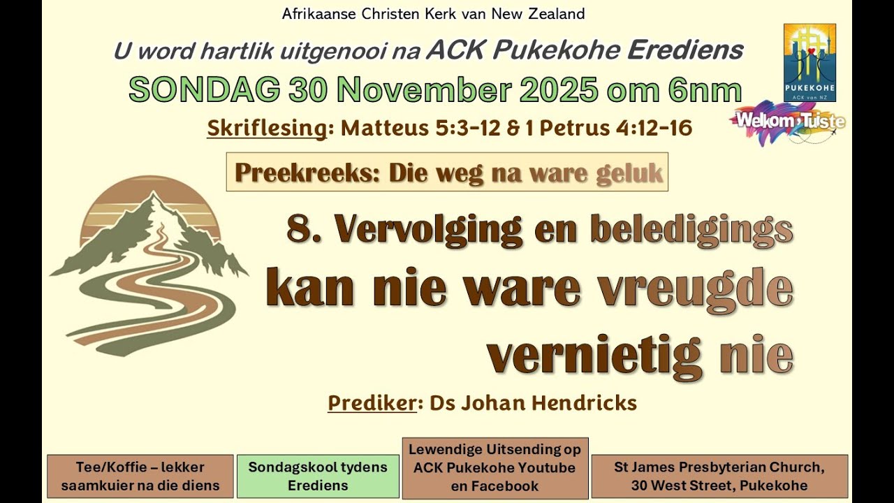Vervolging en beledigings kan nie ware vreugde vernietig nie
