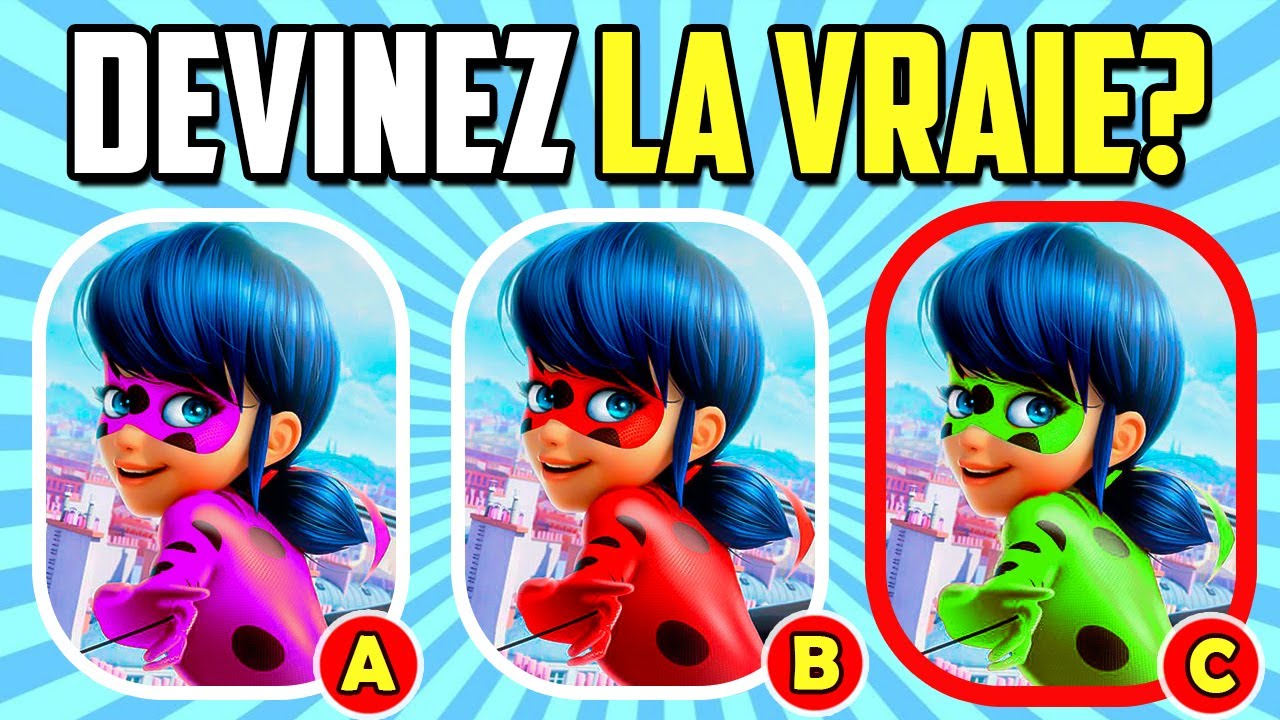 Devinez Le Vrai Personnage de LADYBUG et CHAT NOIR Miraculous  | Ladybug Quiz