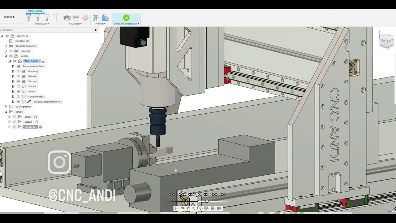 Fusion 360 Machinesimulation with DIY CNC Machine? Yes it works!