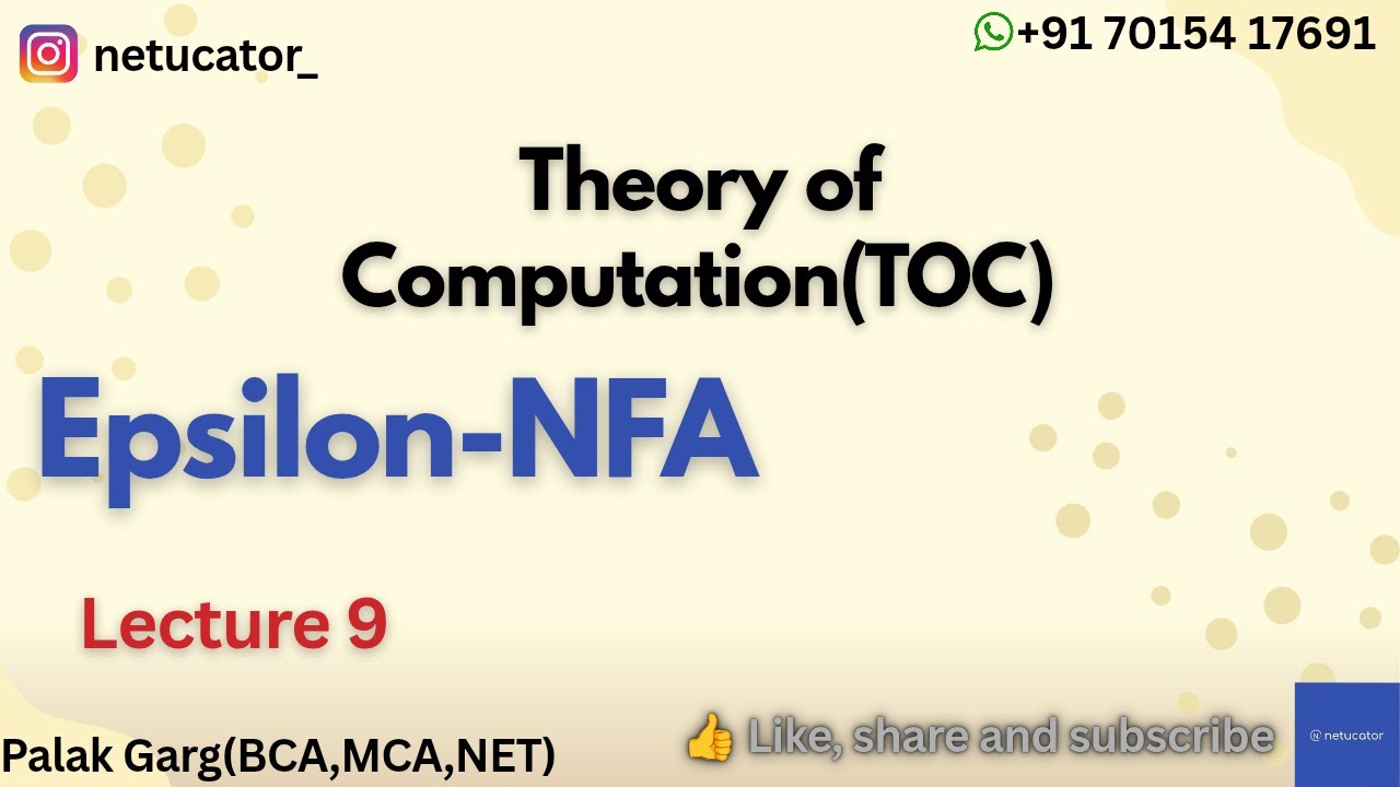 ε-NFA (Epsilon NFA) Explained with Example | Theory of Computation | DFA vs NFA #ugcnet #gate #toc