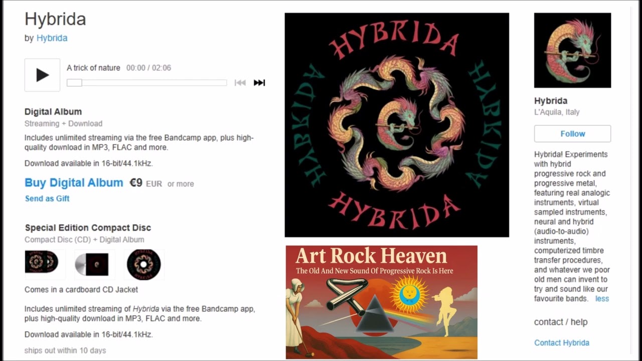 Hybrida(Italy)-Hybrida(2026)-I Grow Underneath, (Progressive rock)