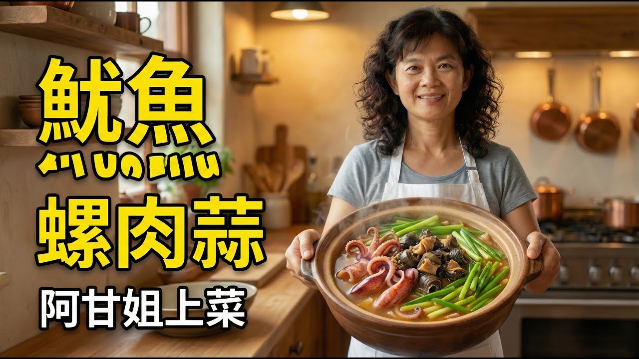 [魷魚螺肉蒜]懷舊美味｜酒家菜｜手路菜｜阿甘姐上菜