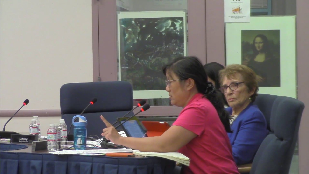 CUSD Board Member Dr. Liang Chao comments on new HGD curriculum at March 28, 2017 Board Meeting