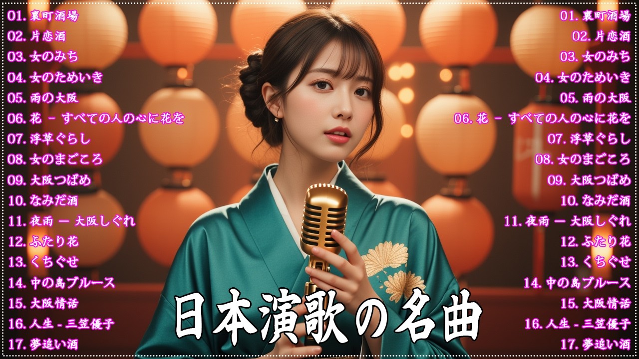 日本演歌 の名曲 メドレー懐メロ歌謡曲 ♪🌸♪ 20古くていい曲 ♪🌸🎶演歌と共に歩いた日々、哀しみも夢だった