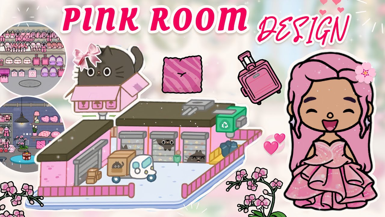 PINK ROOM DESIGN 🌸💞 TOCA BOCA HOUSE IDEAS || Storage Room Makeover