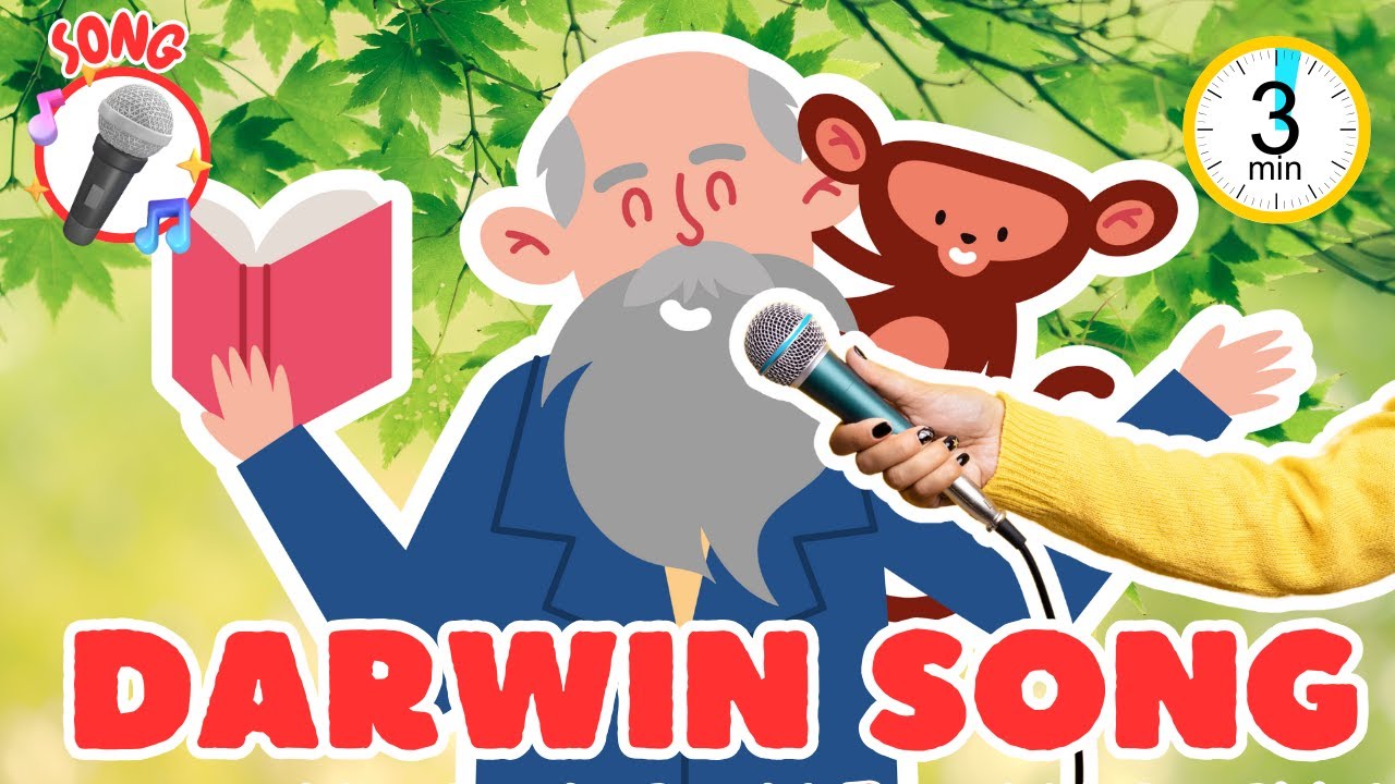 CHARLES DARWIN | DARWIN DAY | LA CANZONE DI DARWIN | VIDEO EDUCATIVO PER BAMBINI | SCUOLA PRIMARIA