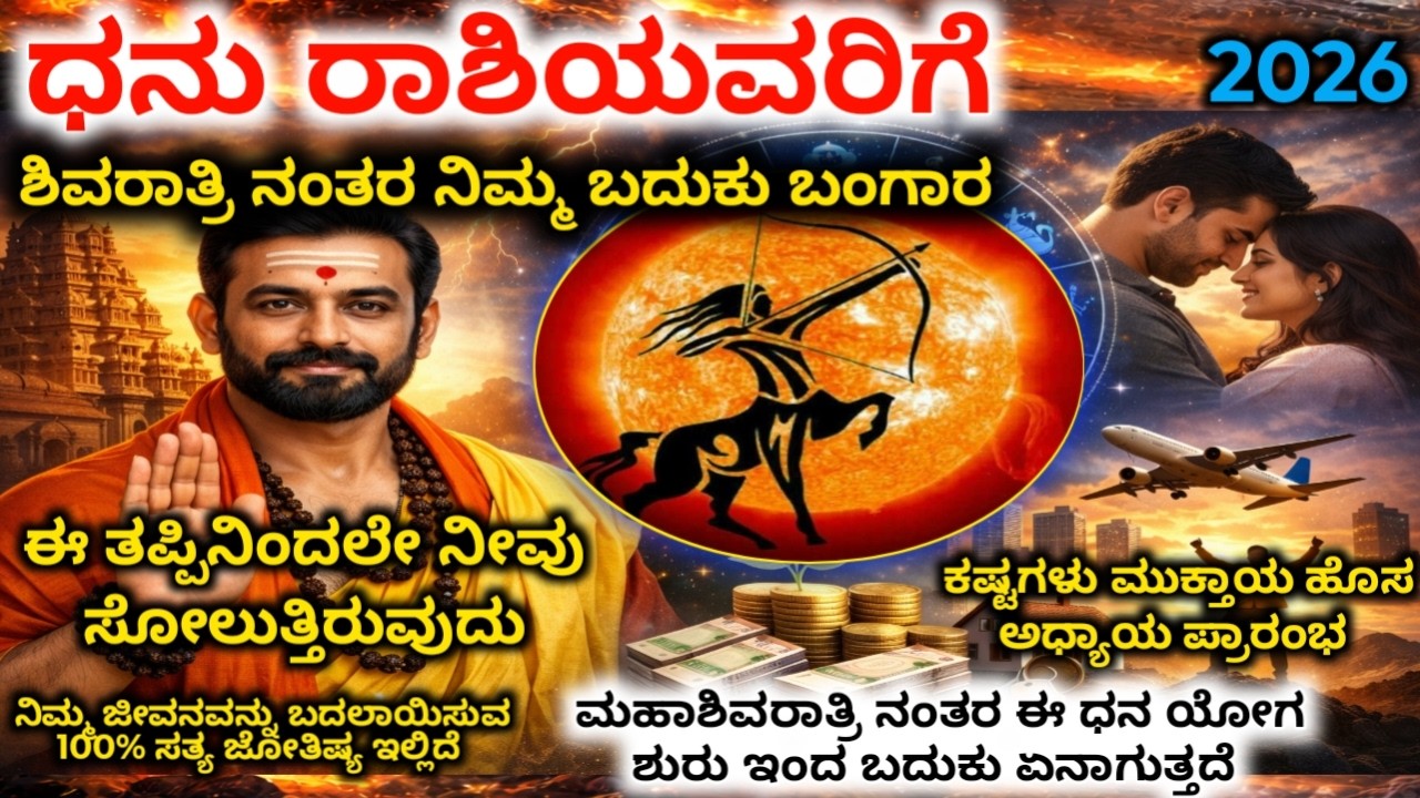ಧನು ರಾಶಿ | ಫೆಬ್ರವರಿ 16–18 ನಾಲ್ಕು ಮಹಾ ಪವಾಡಗಳು| ಹಣ,ಭಾಗ್ಯ,ರಕ್ಷಣೆ |ತಪ್ಪು ಮಾಡಿದ್ರೆ ಅದೃಷ್ಟ ಕೈಜಾರಿ ಹೋಗುತ್ತೆ