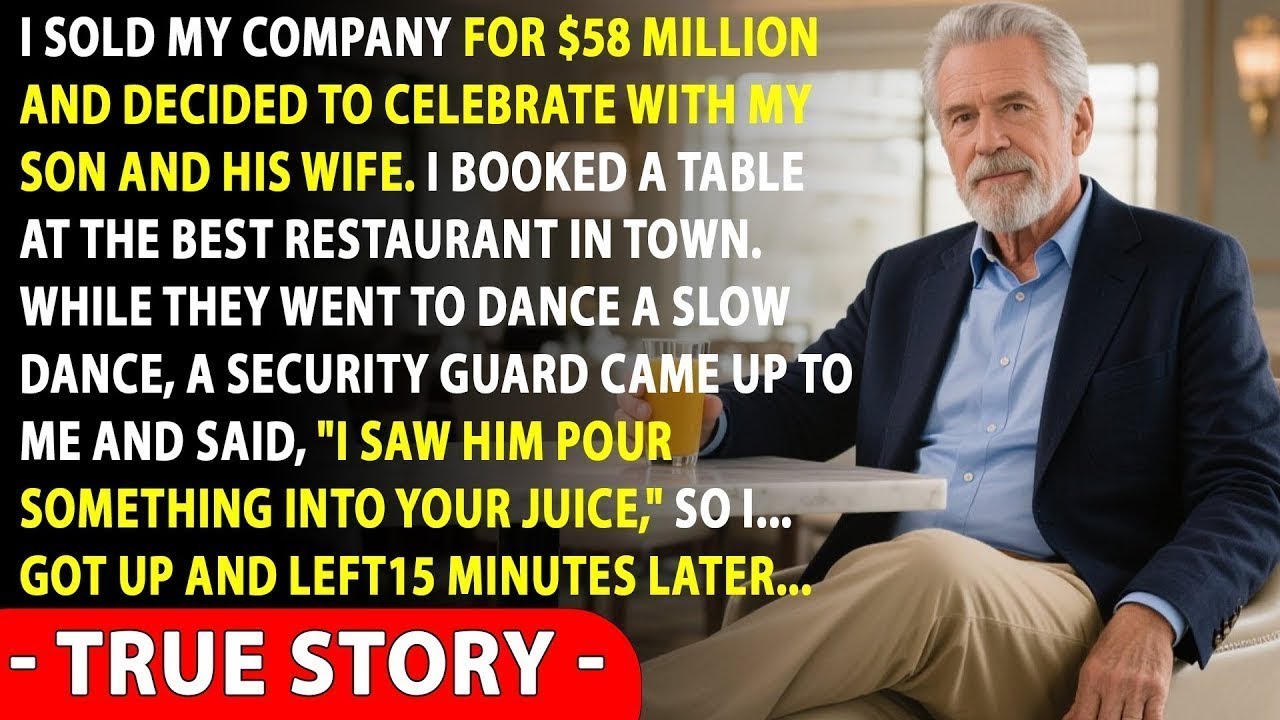 When My Son Left, Restaurant Security Guard Said To Me, “I Saw Him Pour Something Into Your Juice