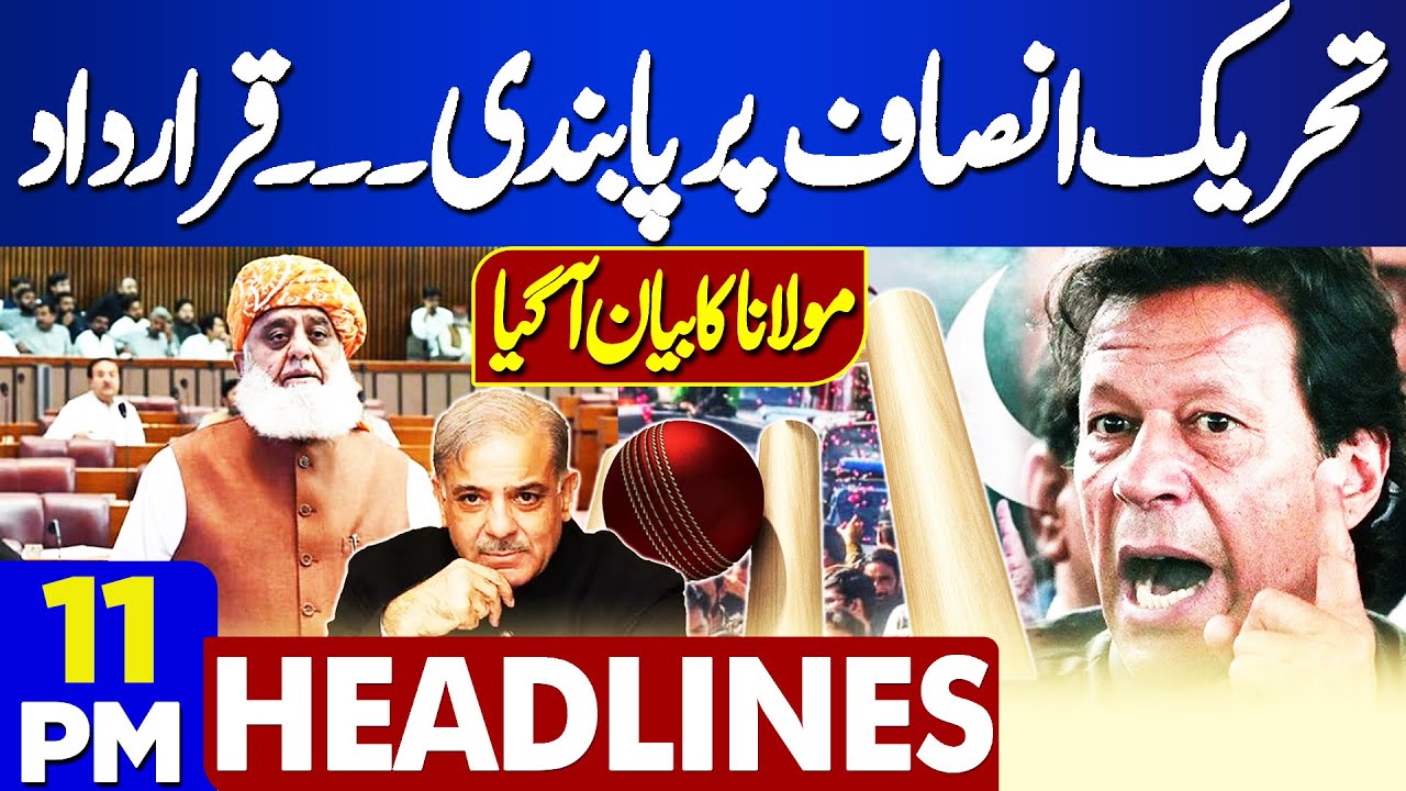 PTI Banned | Resolution Passed | Imran khan | 11PM Headlines | D Chowk Protest | Mohsin Naqvi