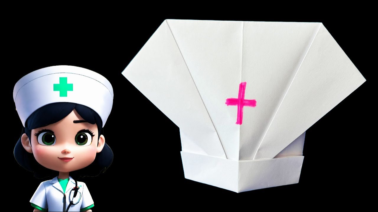Origami Nurse Cap | How to Make a Paper Nurse Cap Without Glue and Scissors