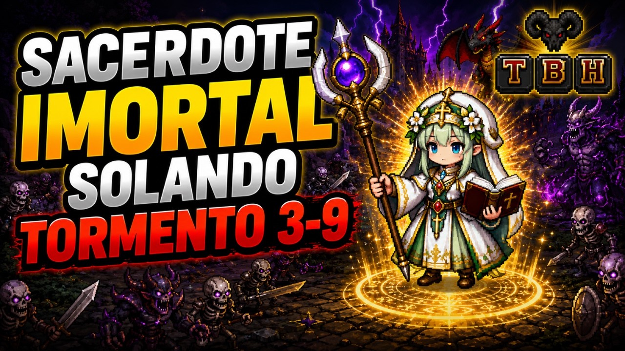 BUILD IMORTAL! Sacerdote SOLANDO Tormento 3-9 TBH: Task Bar Hero - Dicas / Tutorial / Guia