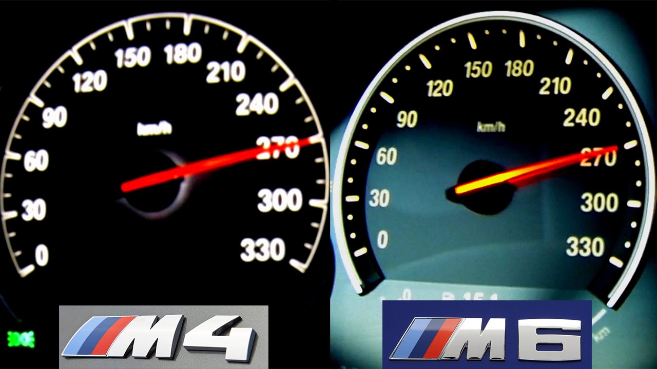 BMW M4 vs BMW M6 Acceleration + Sound Onboard Autobahn V8 Biturbo Launch Control