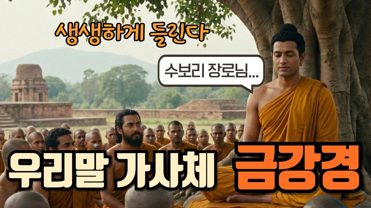 (큰글씨) 듣고 이해되는 쉬운 우리말 가사체 금강경 독송 | #금강반야바라밀경 #금강경