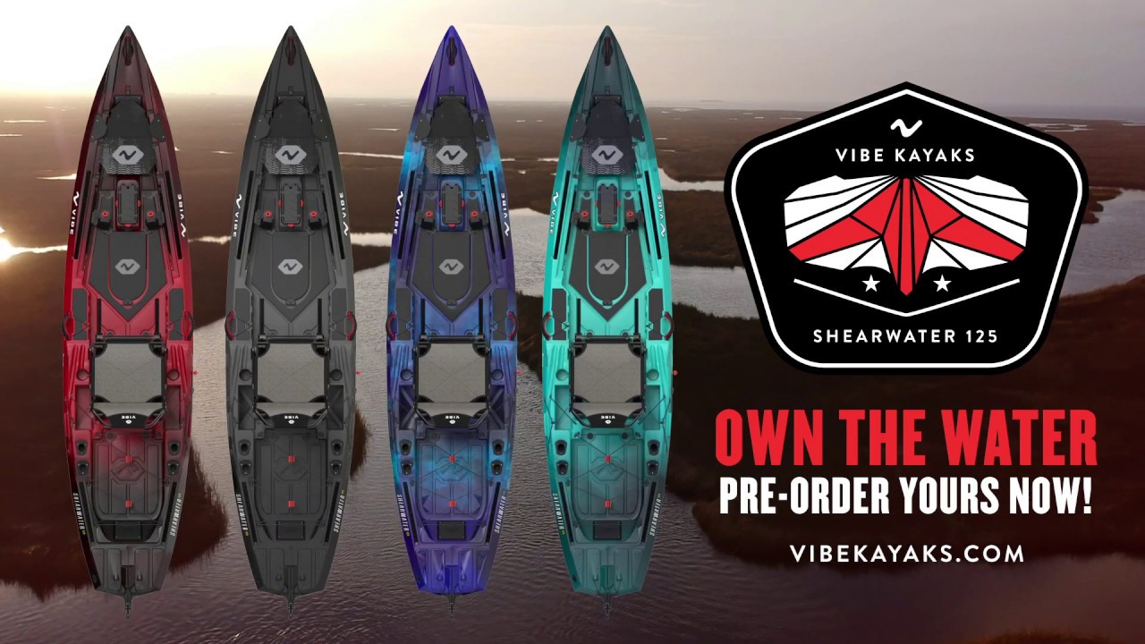 Vibe Kayaks Shearwater 125 Paddle, Pedal Power Fishing Kayak