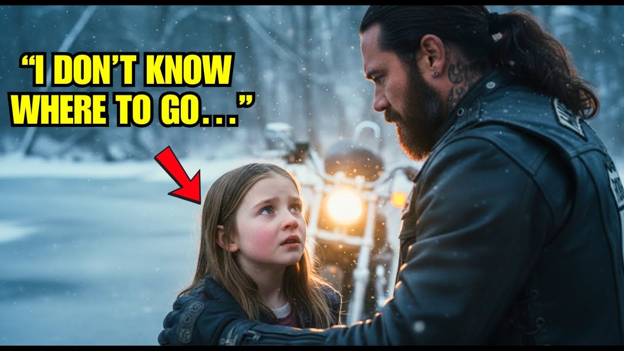 The Hell’s Angels Biker Saw the Little Girl Cornered by a Frozen Creek and Struck Back