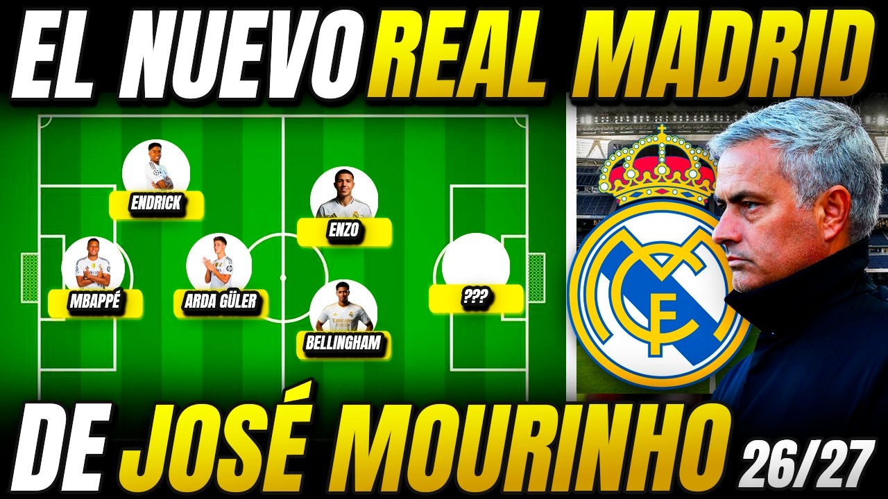 AS&Iacute; SER&Aacute; EL NUEVO REAL MADRID DE JOS&Eacute; MOURINHO 26/27 | FICHAJES, ALTAS y BAJAS, ALINEACI&Oacute;N TITULAR