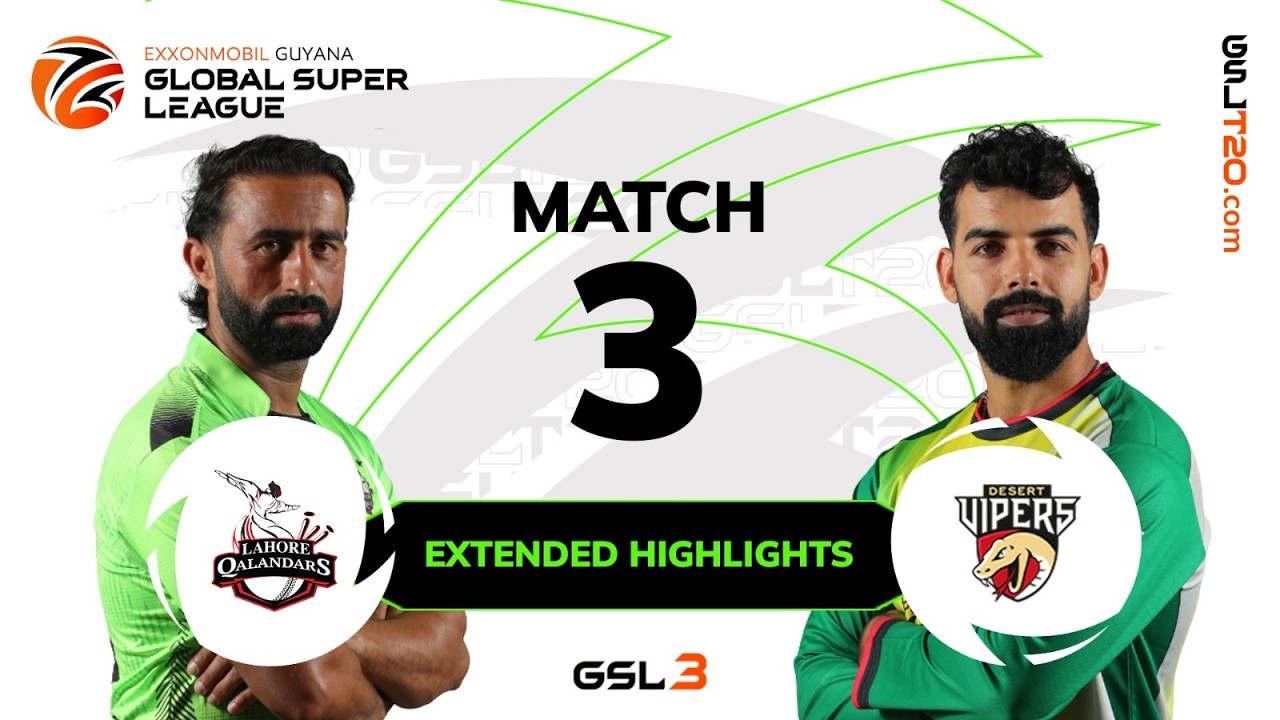Extended Match Highlights | Lahore Qalandars vs Desert Vipers | GSL 2026