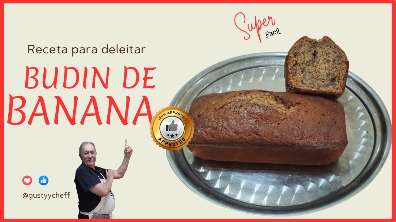 💥Cómo hacer un  BUDIN DE BANANA con PASAS de UVA y CHIPS de CHOCOLATE