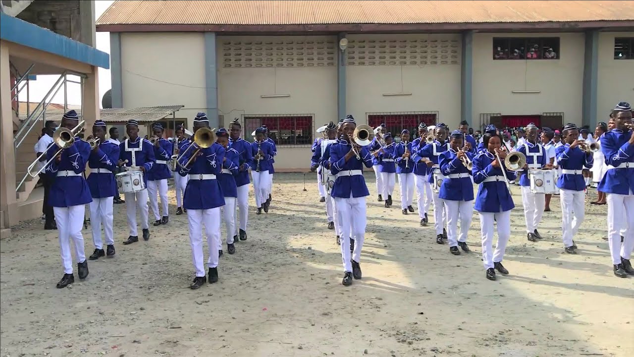 INDUCTION SERVICE PARADE FOR THE NEW SEKONDI DIOCESAN SYNOD SECRETARY - BAND TROOPING