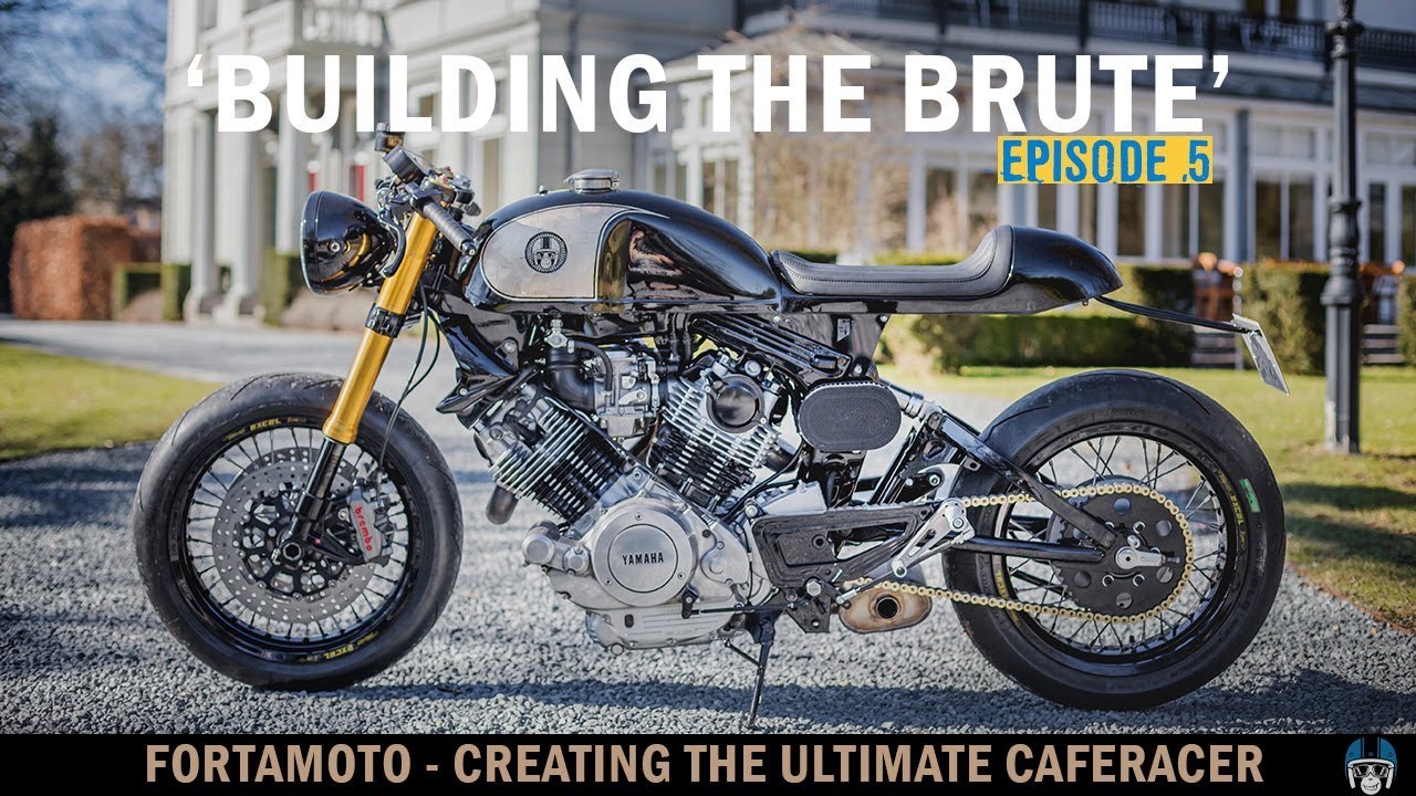 MOUNTING THE WHEELS | Yamaha XV1000 cafe racer: 'BUILDING THE BRUTE' 05