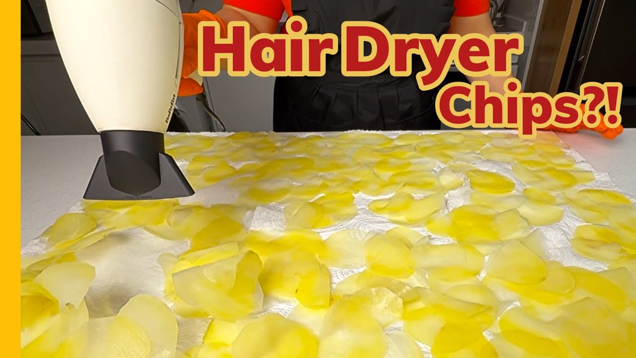 I Didn’t Think a Hair Dryer Would Make Chips This Crispy😳You’ll Never Buy Store-Bought chips again😍🥔