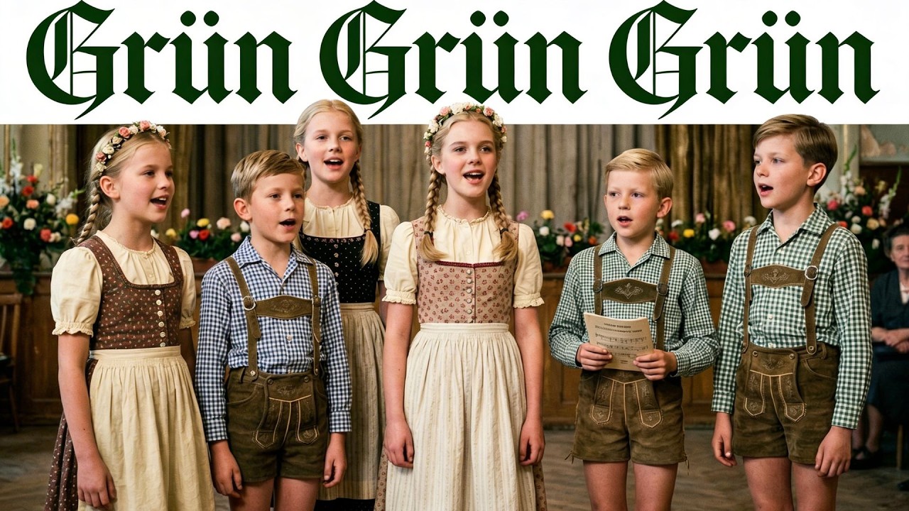 Gr&uuml;n Gr&uuml;n Gr&uuml;n sind alle meine Kleider 🎶 Deutsches Volkslied 🎶 Kinderlied zum mitsingen