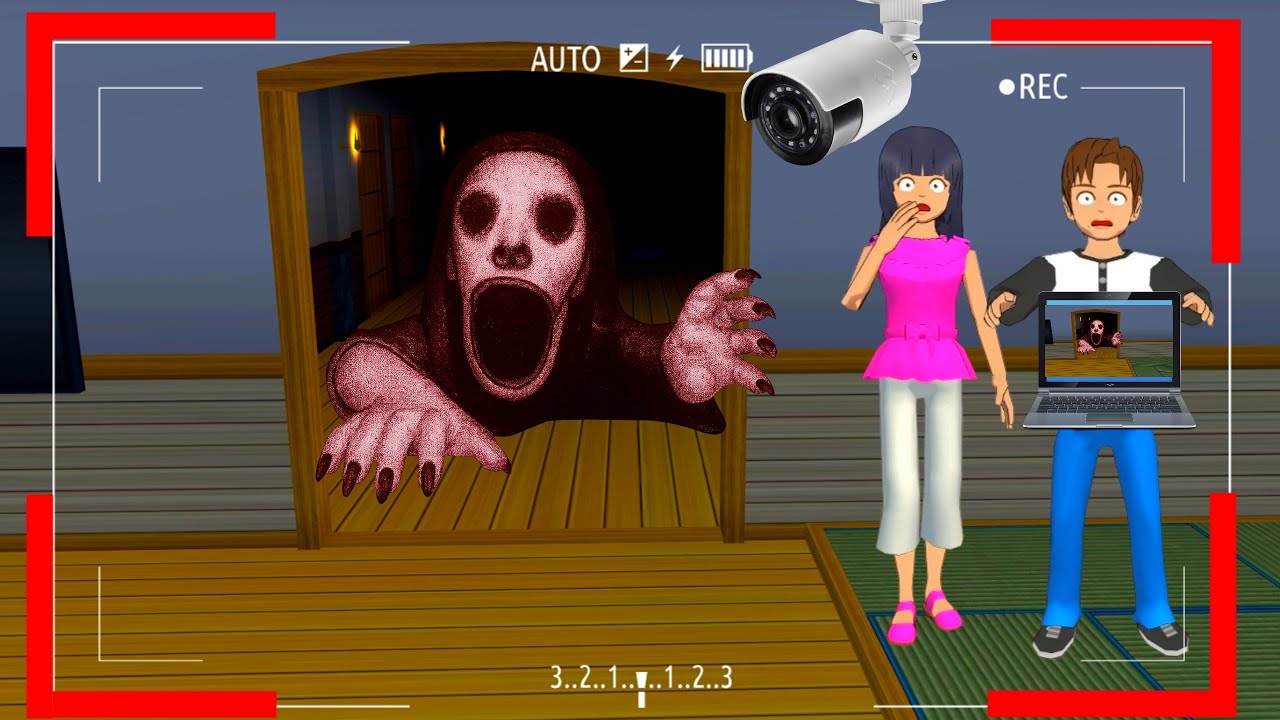 Yuta Mio Panik CCTV Merekam MONSTER PETAPETA Masuk ke dalam Rumah 😱|Sakura School Simulator