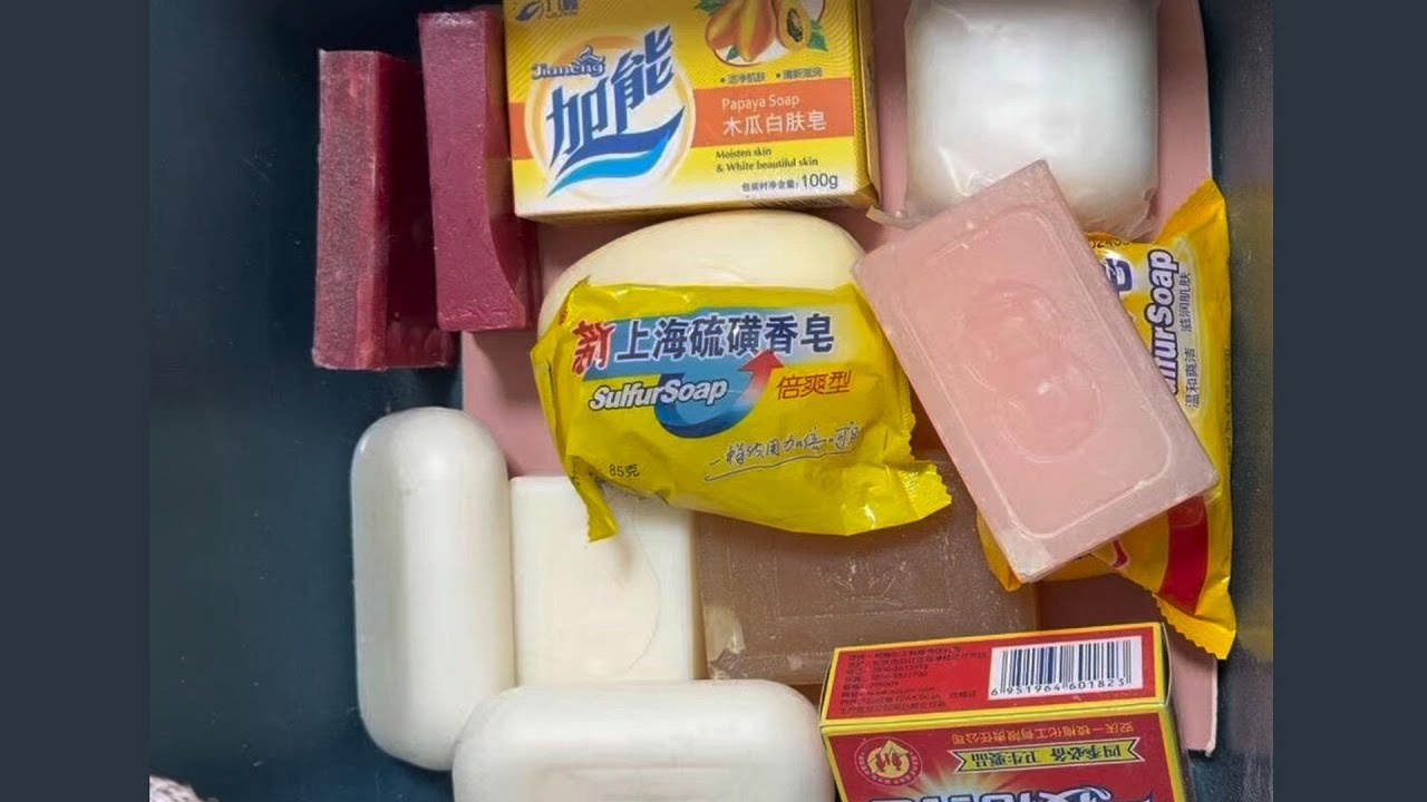 ASMR cutting dry soap/oddly carving soap/satisfying relaxing crunchy sounds/Crushing soap ASMR #4546